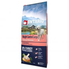 ONTARIO Dog Large Weight Control Turkey & Potatoes & Herbs 12kg