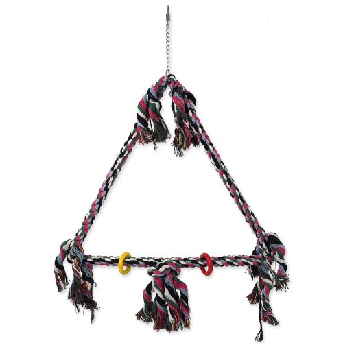 Houpačka BIRD JEWEL barevná s provazy 70cm