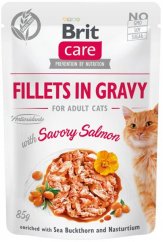 Brit Care Cat kaps. Fillets in Gravy with Savory Salmon 85 g
