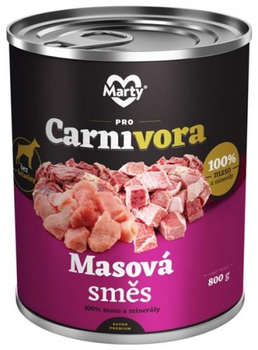 MARTY konz. pre psov ProCarnivora-mäsová zmes 800 g