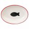 Bowl MAGIC CAT ceramic oval print fish red 13 cm