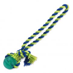 Hračka DOG FANTASY DENTAL MINT míček házecí s provazem zelený 5 x 30 cm