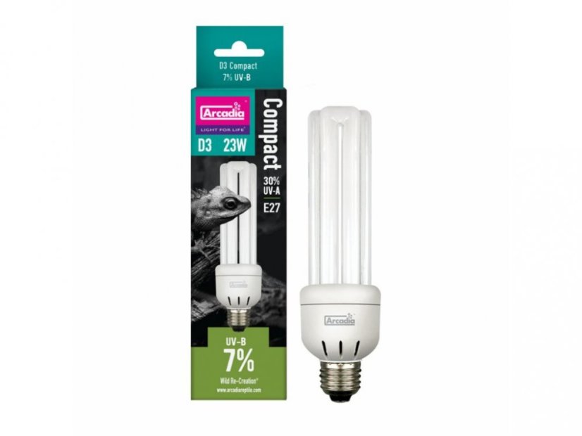 Arcadia D3 Compact Reptile Lamp 23W 7.0 UVB