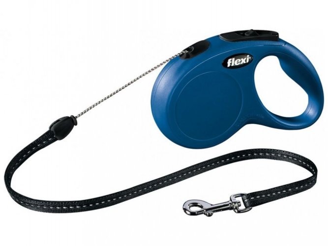 Leash Flexi Classic M 5m (max 20kg) cable blue