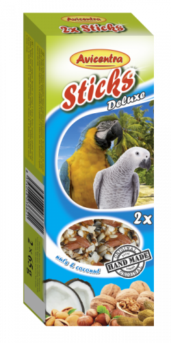 Avicentra tyčinky velký papoušek - ořech+kokos 2ks