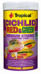 Tropical Cichlid Red and Green Medium Sticks