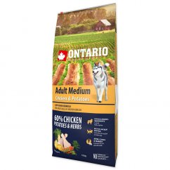 ONTARIO Dog Adult Medium Chicken & Potatoes & Herbs 12kg