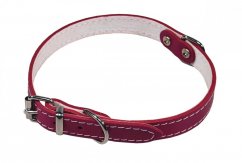 Leather collar lined with felt, STELLA 16mm x 45cm