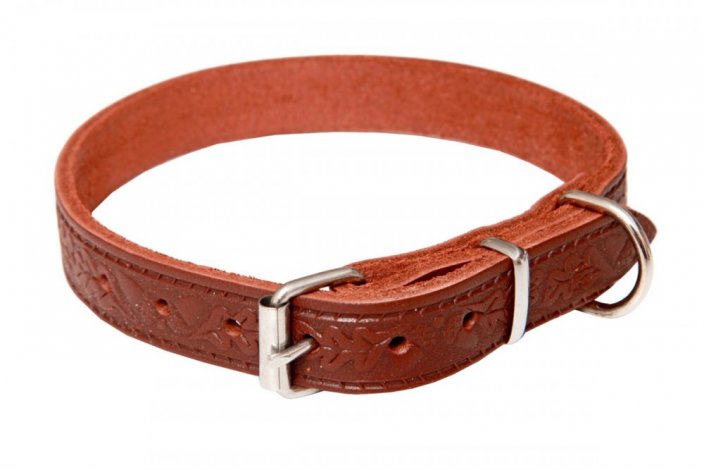 GRAZL leather collar, decorated  22mm x 55cm