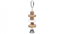 Natural Living-dřevěná kolečka, lávový kámen pro ptáky 16cm