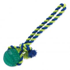 Hračka DOG FANTASY DENTAL MINT míček házecí s provazem zelený 7 x 30 cm