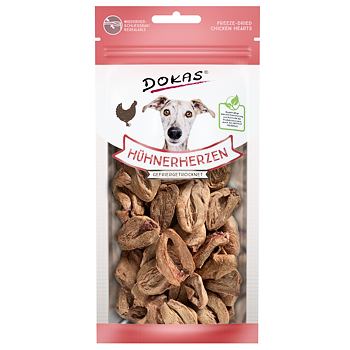 Dokas – Mrazem sušená kuřecí srdíčka pro psy 22 g