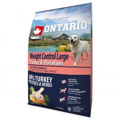 ONTARIO Dog Large Weight Control Turkey & Potatoes & Herbs 2.25kg