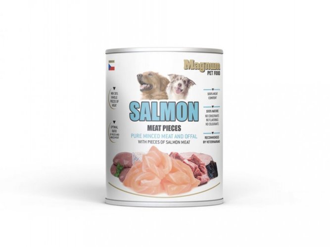 MAGNUM Meat Pieces SALMON dog 800g