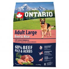 ONTARIO Dog Adult Large Beef & Rice 2,25kg