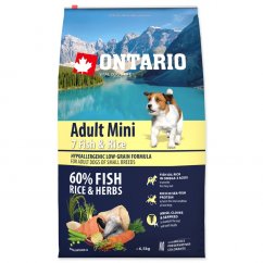ONTARIO Dog Adult Mini Fish & Rice 6,5kg
